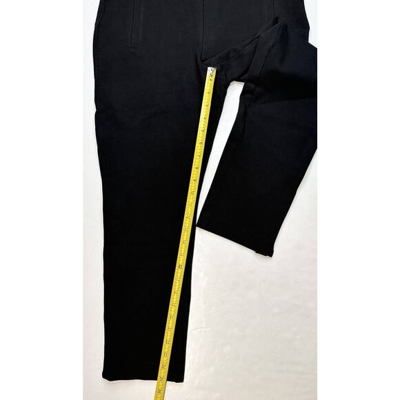 Chicos Ponte Knit Ankle Pants 1 (US 8/Medium) Black Stretch Pull On Slimming EUC - Picture 6 of 8